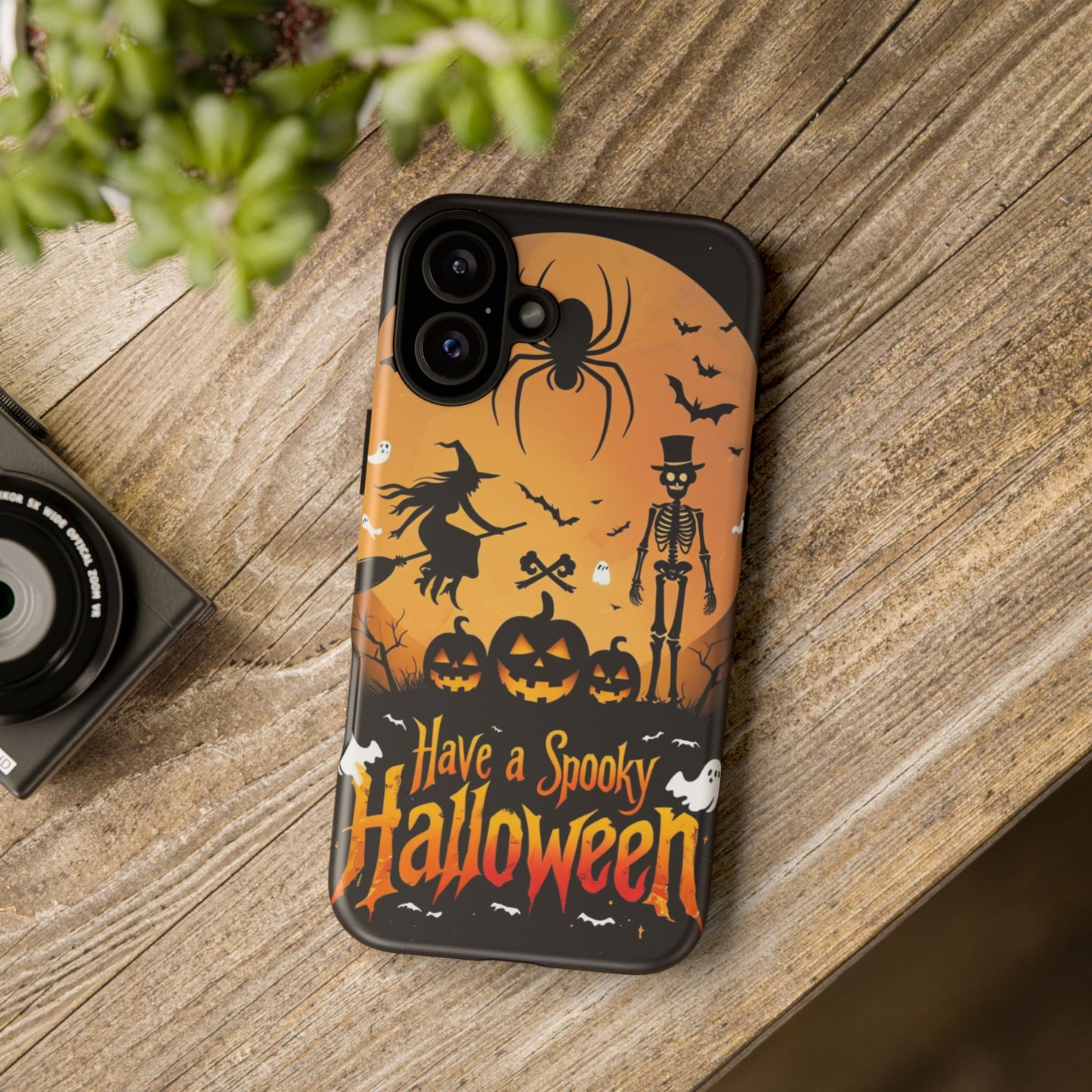 Halloween Phone Case with Jack-o'-Lanterns & Skeletons – Spooky & Stylish Protective Cover