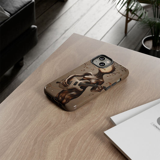 Phone Case Psychedelic Guitar Girl - Surreal Aesthetic Gift for Music Lovers & Art Fans