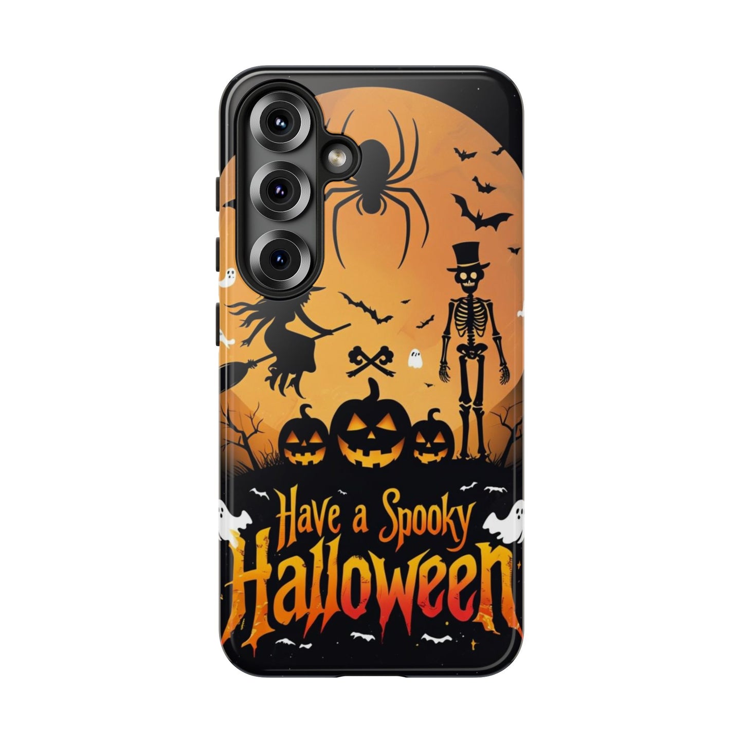 Halloween Phone Case with Jack-o'-Lanterns & Skeletons – Spooky & Stylish Protective Cover