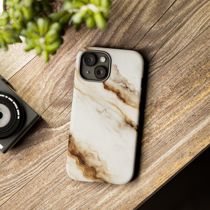 Phone Case Marble – Elegant Luxury Phone Cover, Sleek Design, Brown Beige Marble Pattern