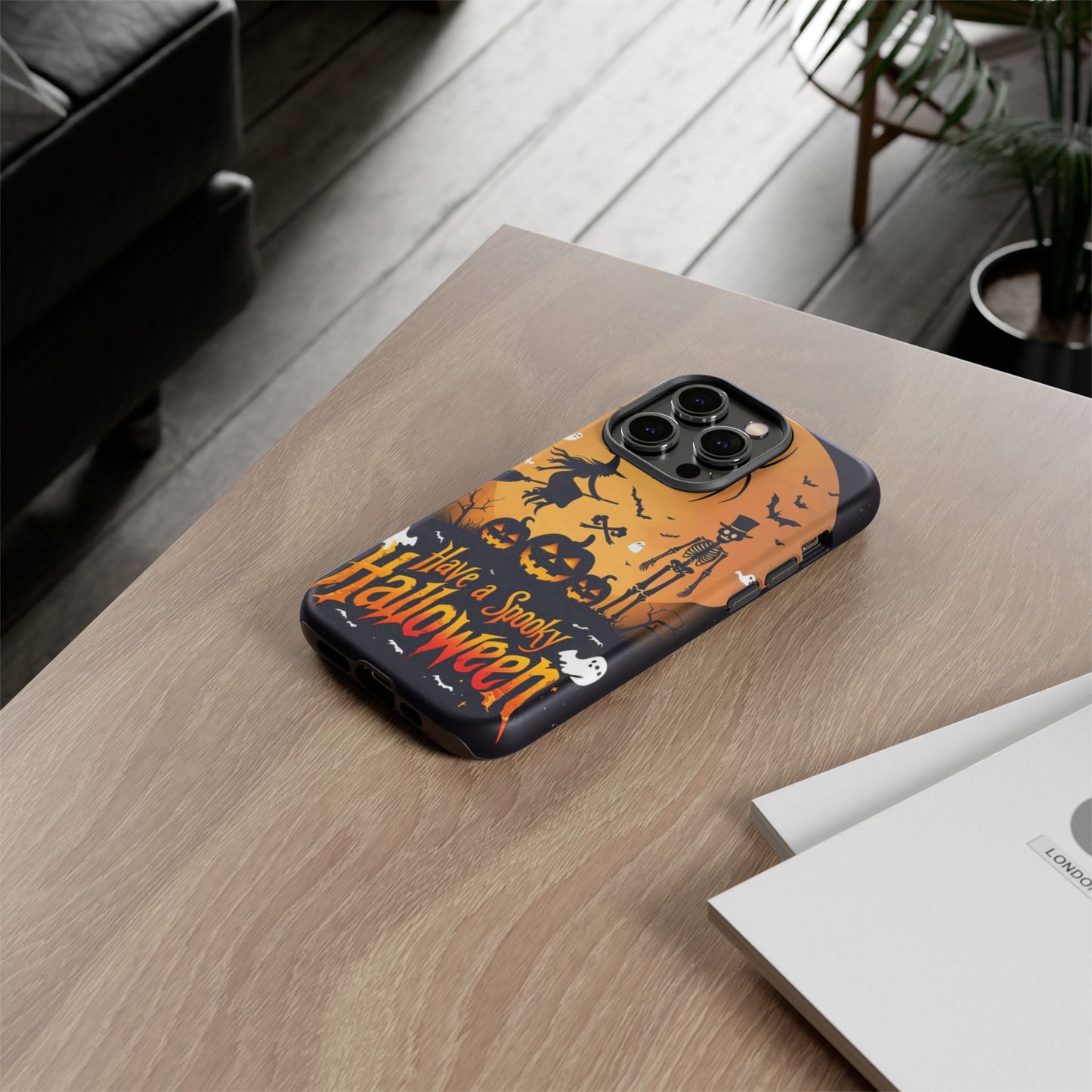 Halloween Phone Case with Jack-o'-Lanterns & Skeletons – Spooky & Stylish Protective Cover