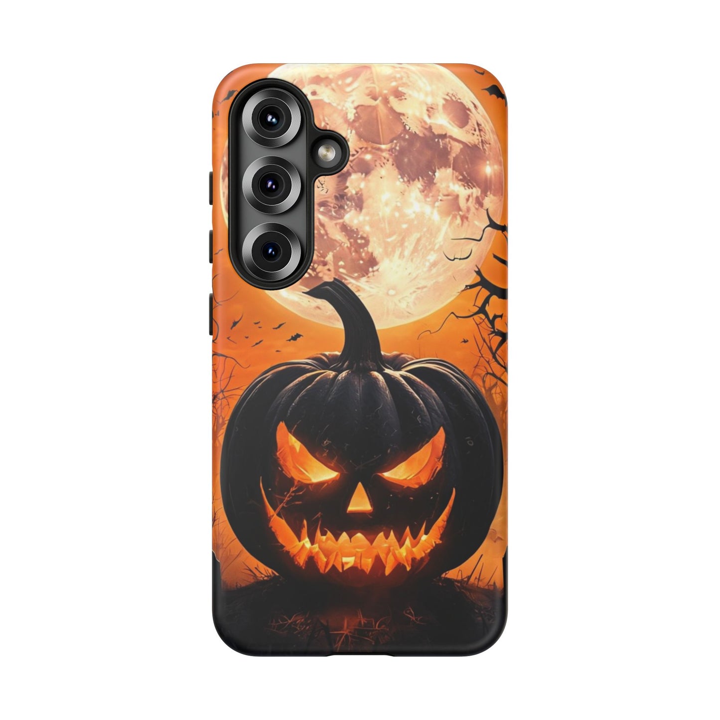 Halloween Pumpkin Phone Case – Haunted Night Scene Design