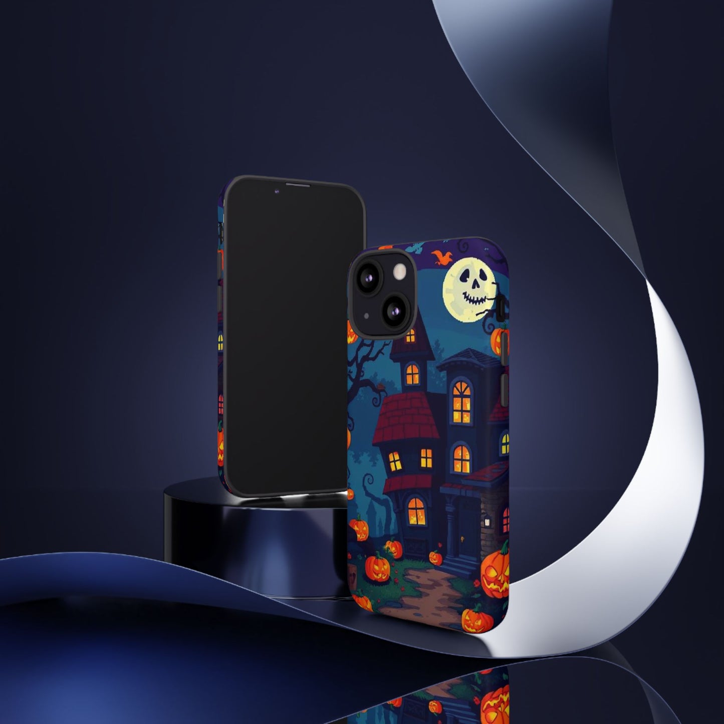 Haunted House Halloween Phone Case – Spooky Jack-o’-Lantern Design