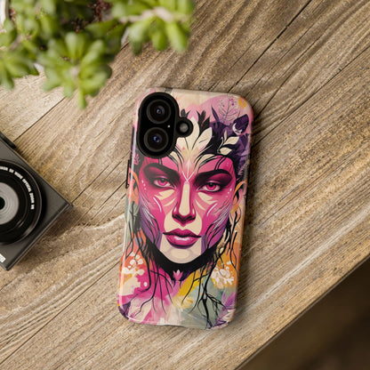 Phone Case Mystic Nature Goddess – Abstract Floral Art for iPhone