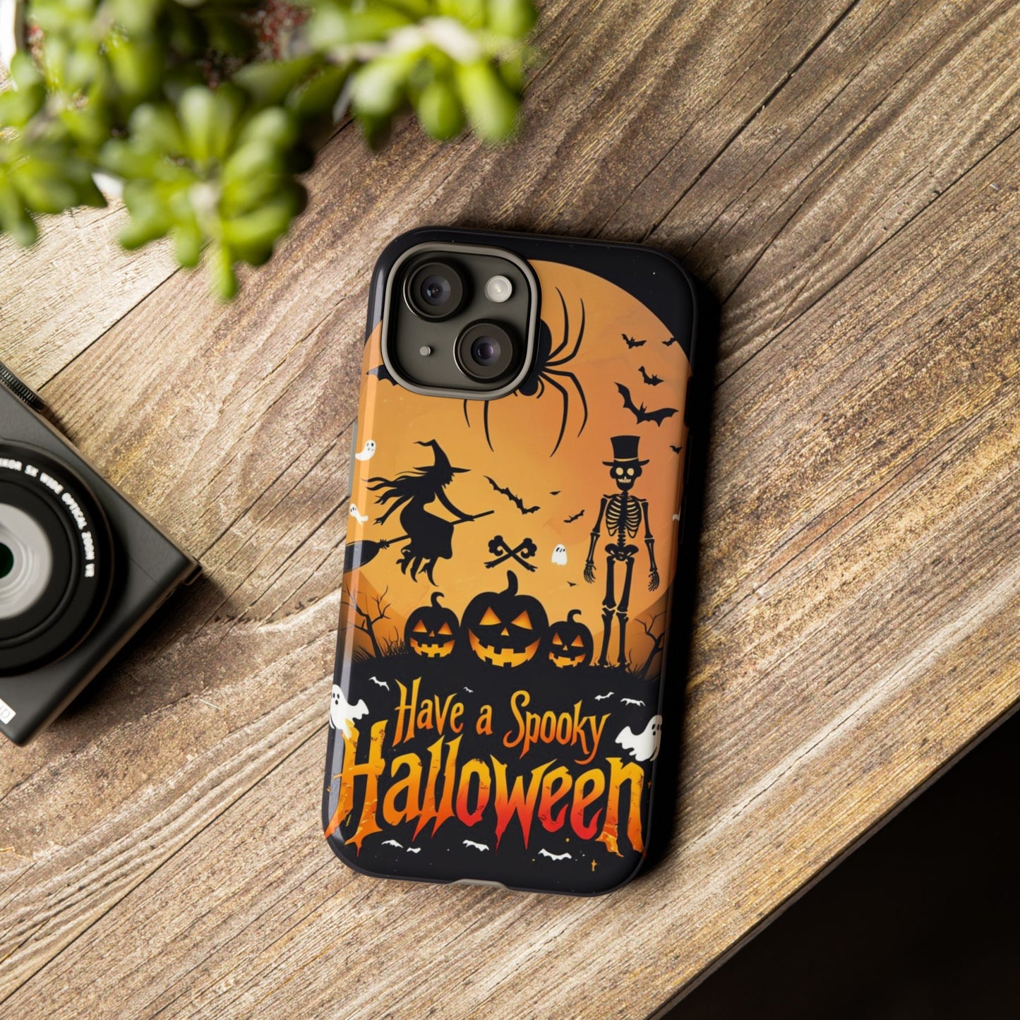 Halloween Phone Case with Jack-o'-Lanterns & Skeletons – Spooky & Stylish Protective Cover