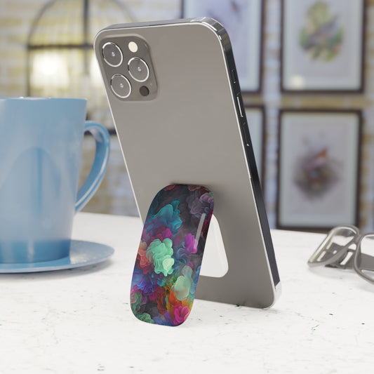 Colorful Abstract Swirl Phone Grip & Stand – Vibrant Cloud Design, Universal Phone Holder.