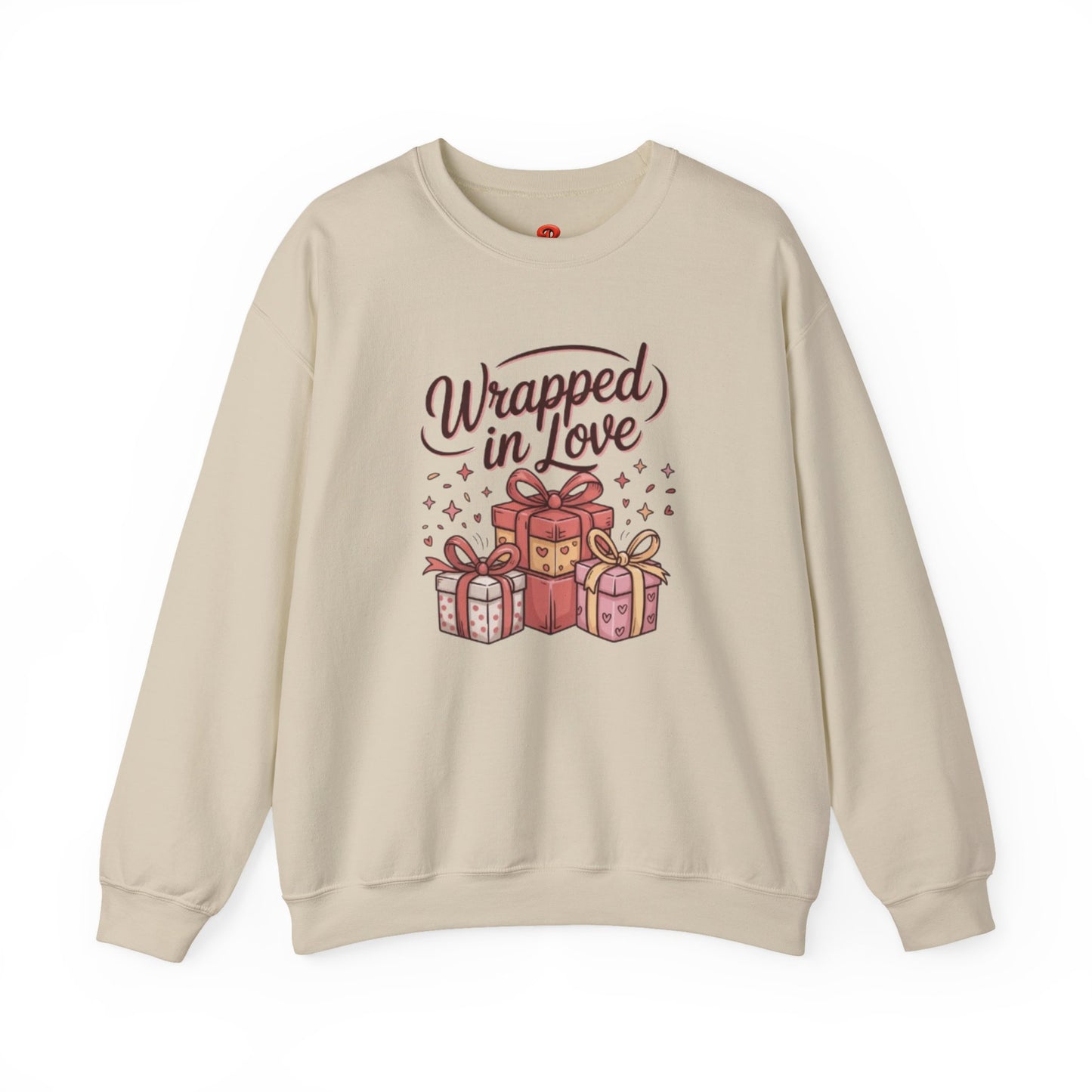 Sweatshirt "Wrapped in Love" Graphic – Cute Gift Box Design, Cozy Fall & Winter Pullover