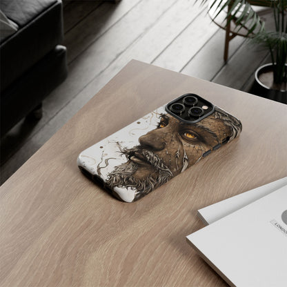 Phone Case Mystical Deity Portrait with Powerful Serene Expression and Ethereal Hues