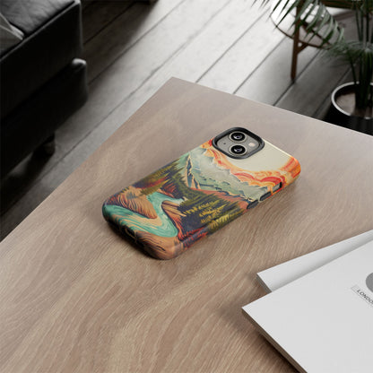 Phone Case Nature – Colorful Mountain Landscape Phone Cover – Artistic Wilderness Design