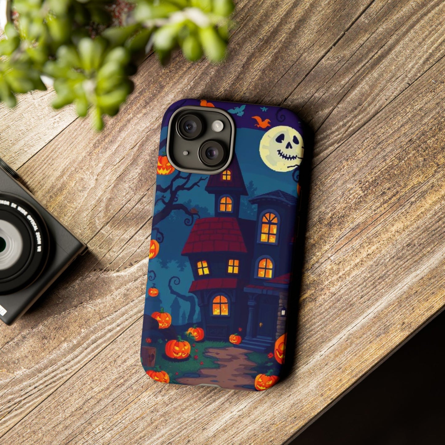 Haunted House Halloween Phone Case – Spooky Jack-o’-Lantern Design
