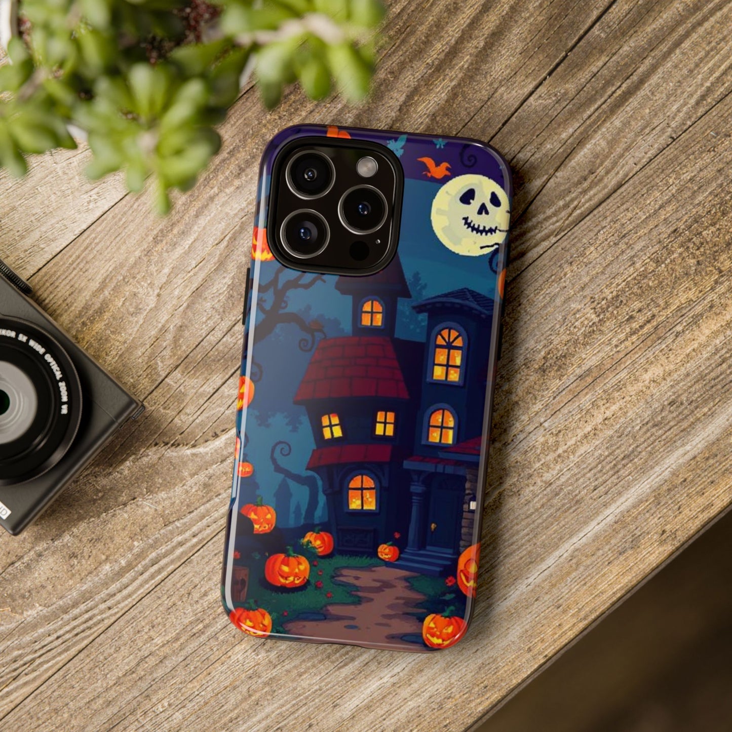 Haunted House Halloween Phone Case – Spooky Jack-o’-Lantern Design