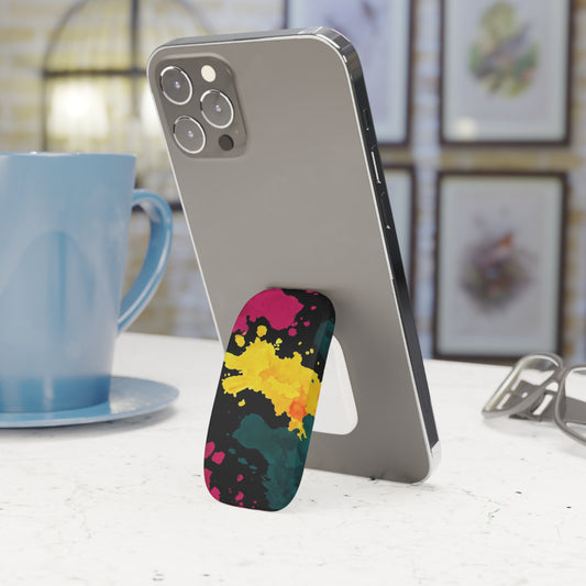 Abstract Splash Paint Phone Stand – Colorful Grip & Kickstand for iPhone & Samsung