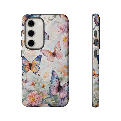 Phone Case Butterfly – Aesthetic Cute Floral Cover - Soft Pastel Butterfly Case