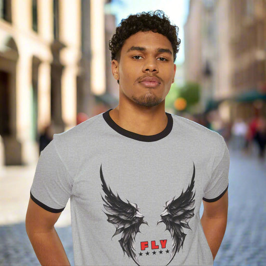 Cotton Ringer T-Shirt- "First Love Yourself"