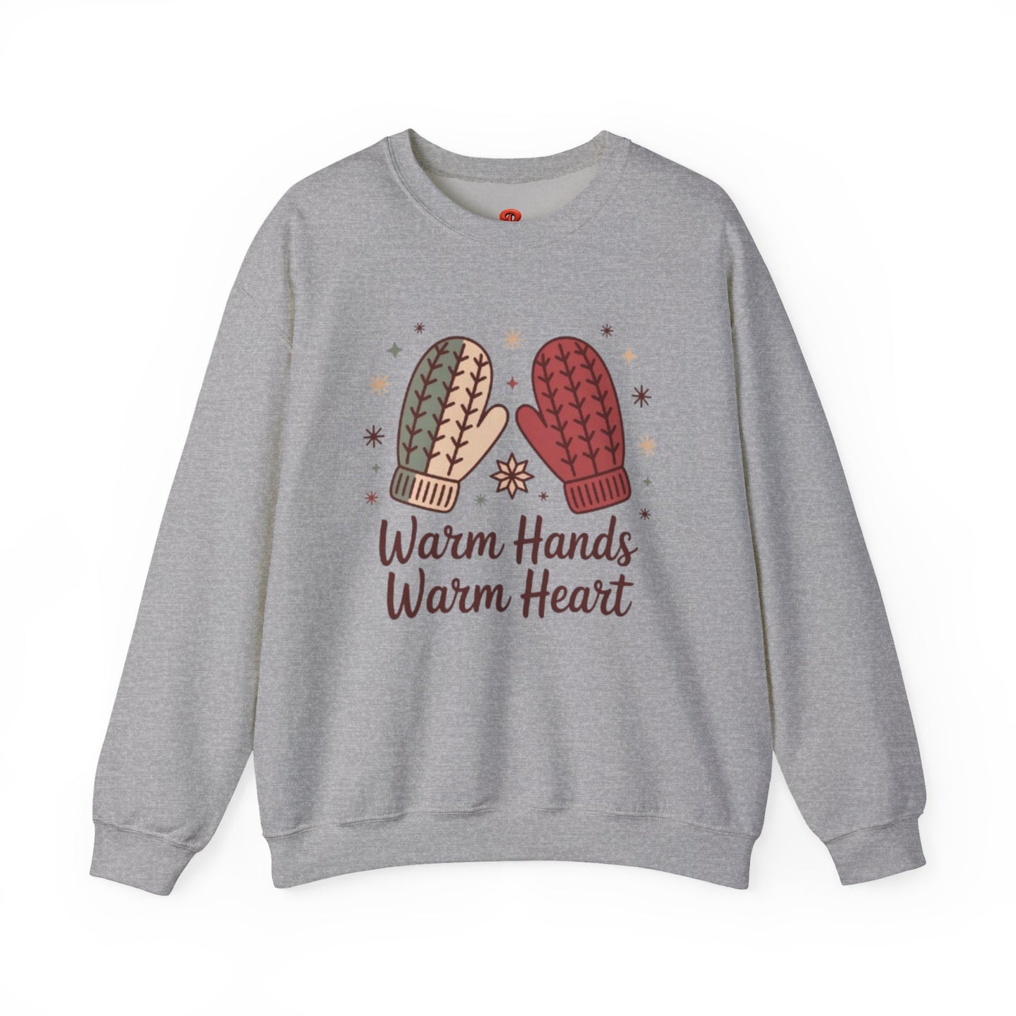 Warm Hands Warm Heart Sweatshirt – Cozy Mitten Design - Winter Sweatshirt