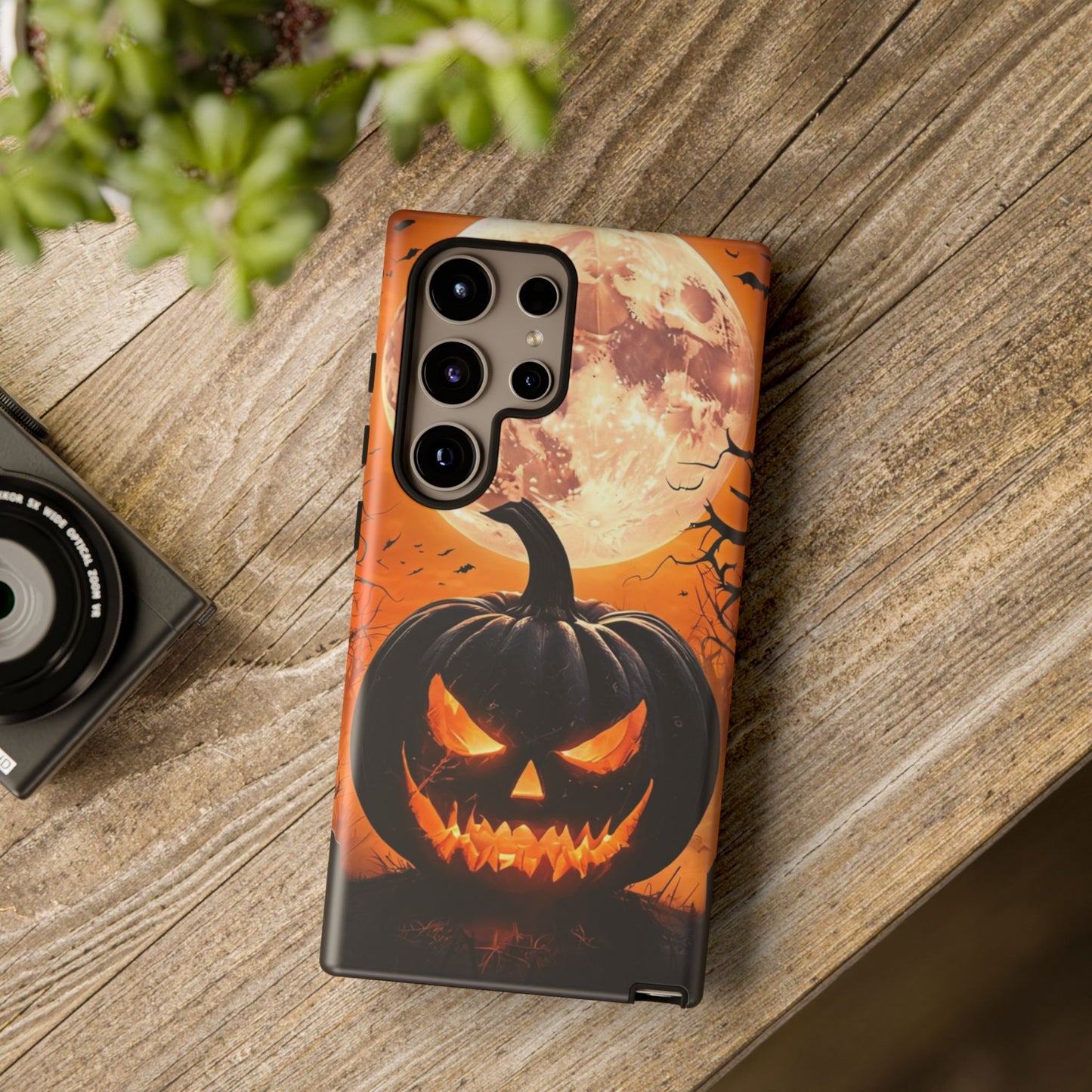 Halloween Pumpkin Phone Case – Haunted Night Scene Design