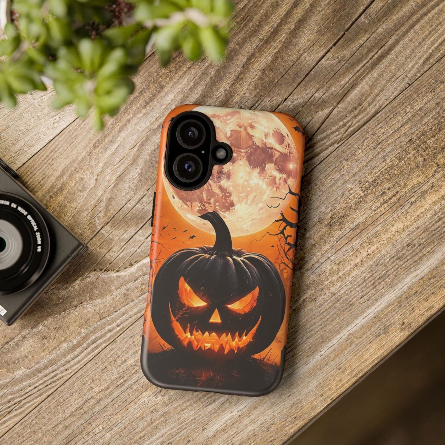 Halloween Pumpkin Phone Case – Haunted Night Scene Design