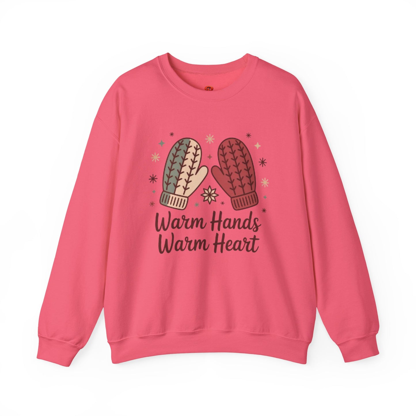 Warm Hands Warm Heart Sweatshirt – Cozy Mitten Design - Winter Sweatshirt
