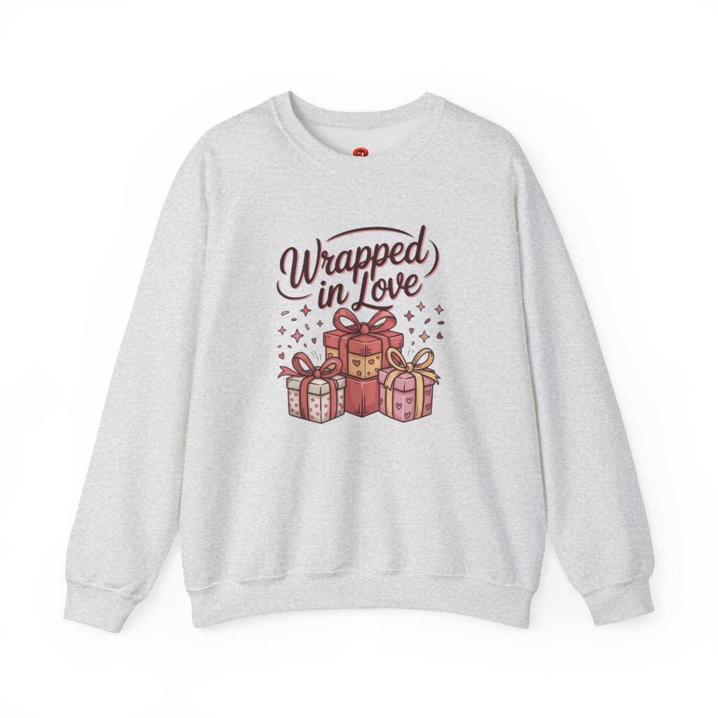 Sweatshirt "Wrapped in Love" Graphic – Cute Gift Box Design, Cozy Fall & Winter Pullover