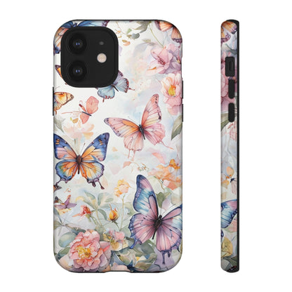 Phone Case Butterfly – Aesthetic Cute Floral Cover - Soft Pastel Butterfly Case