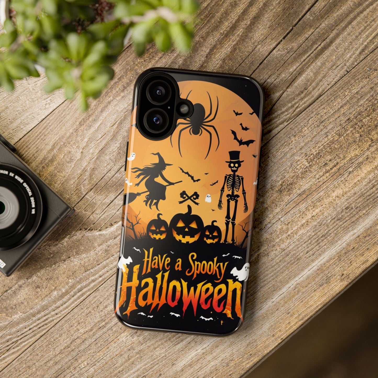 Halloween Phone Case with Jack-o'-Lanterns & Skeletons – Spooky & Stylish Protective Cover