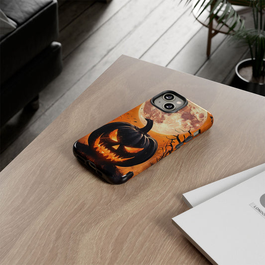 Halloween Pumpkin Phone Case – Haunted Night Scene Design