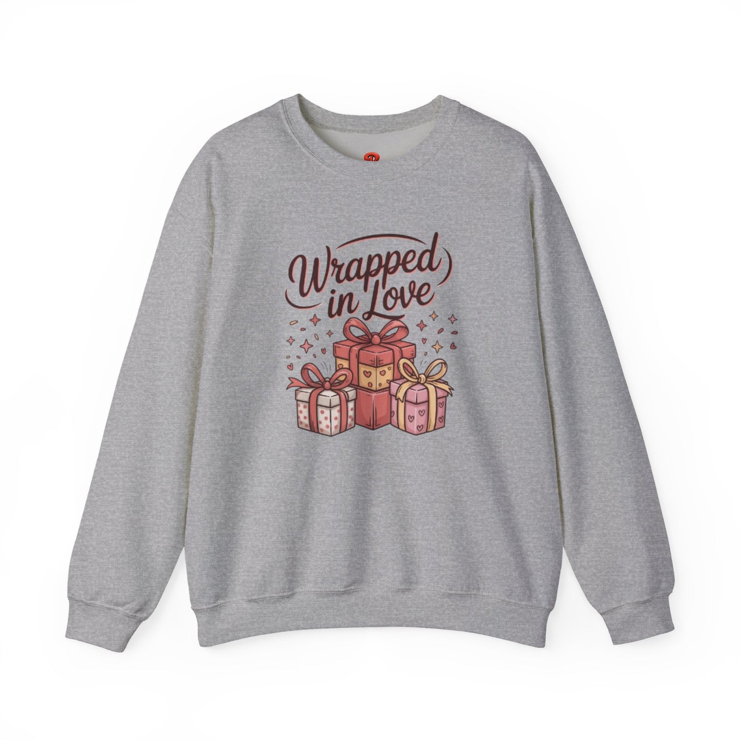 Sweatshirt "Wrapped in Love" Graphic – Cute Gift Box Design, Cozy Fall & Winter Pullover