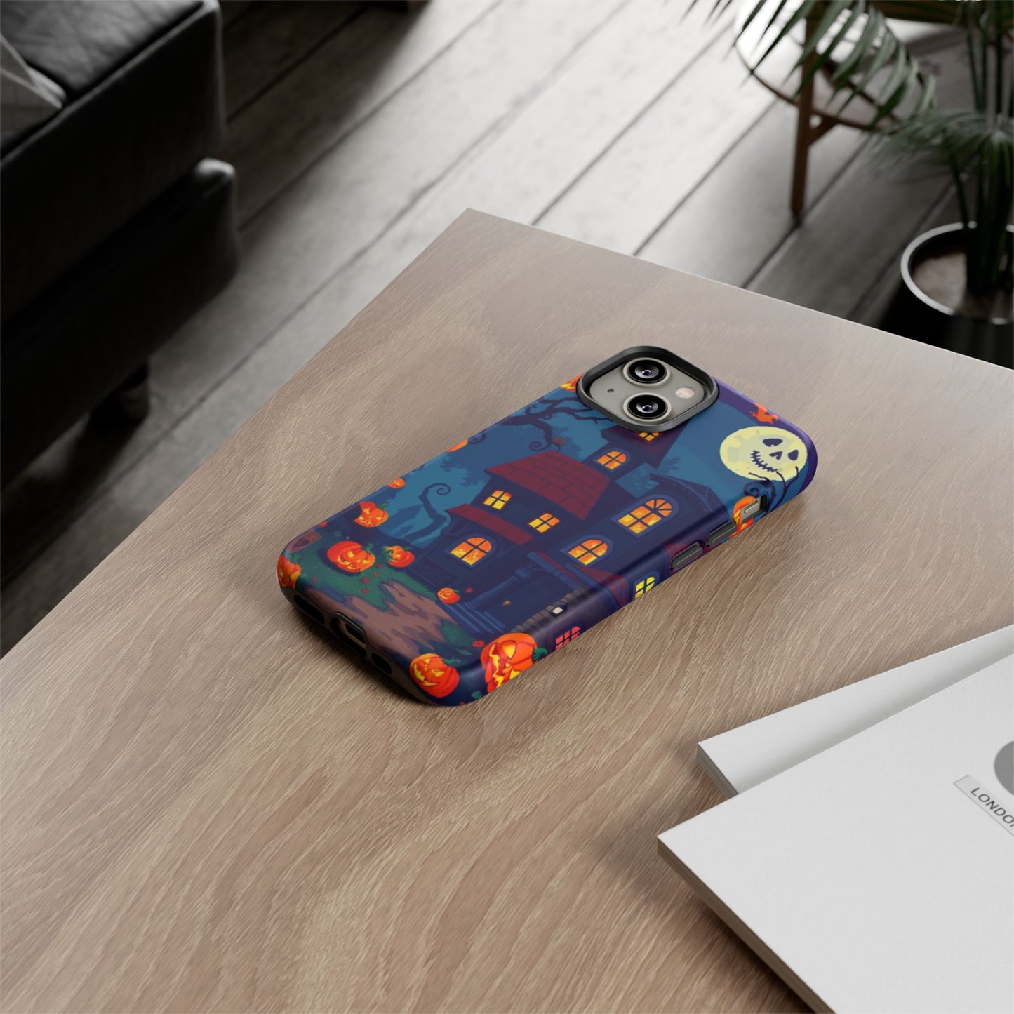 Haunted House Halloween Phone Case – Spooky Jack-o’-Lantern Design