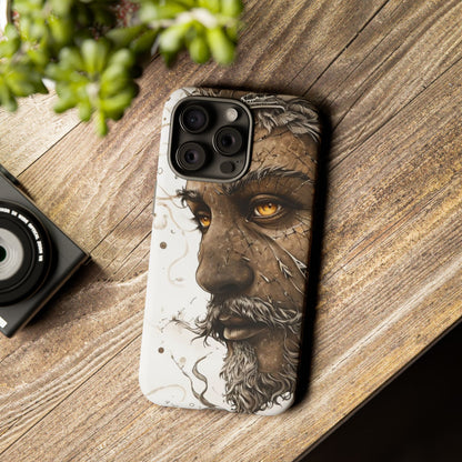 Phone Case Mystical Deity Portrait with Powerful Serene Expression and Ethereal Hues