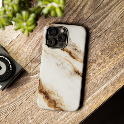 Phone Case Marble – Elegant Luxury Phone Cover, Sleek Design, Brown Beige Marble Pattern