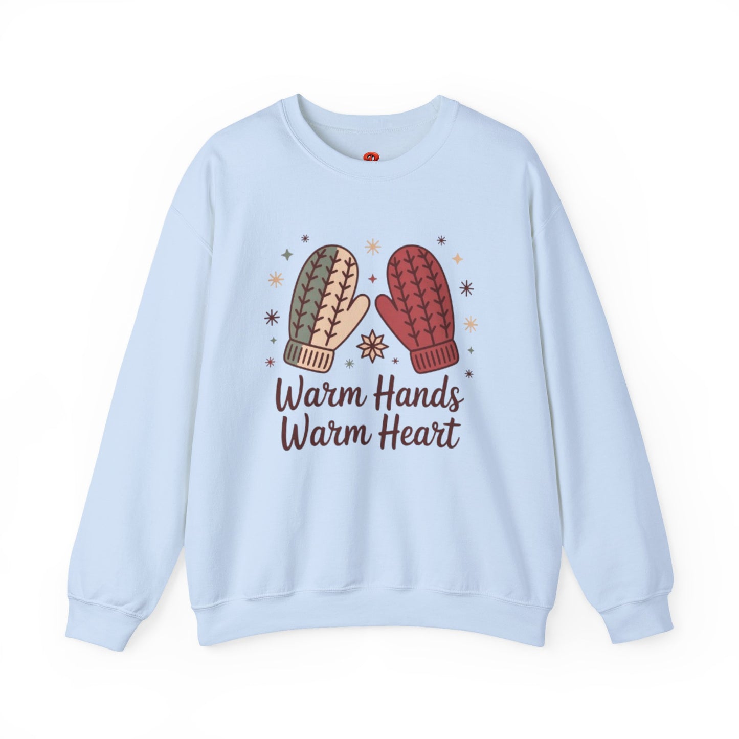 Warm Hands Warm Heart Sweatshirt – Cozy Mitten Design - Winter Sweatshirt