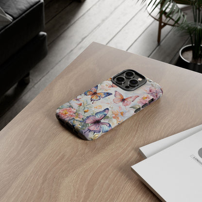 Phone Case Butterfly – Aesthetic Cute Floral Cover - Soft Pastel Butterfly Case