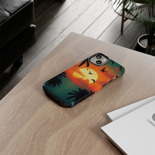Phone Case Tropical Sunset - Beach Vibes - Aesthetic Summer Case Gift