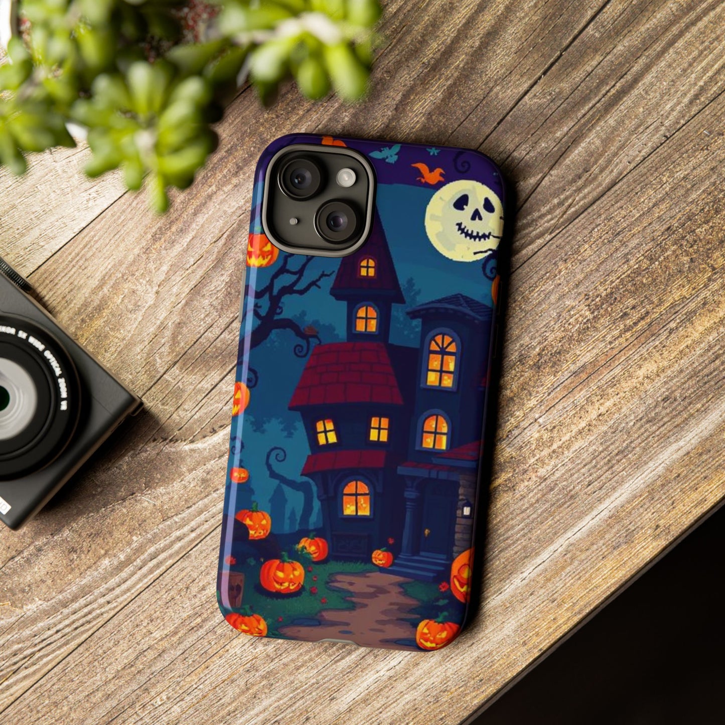 Haunted House Halloween Phone Case – Spooky Jack-o’-Lantern Design