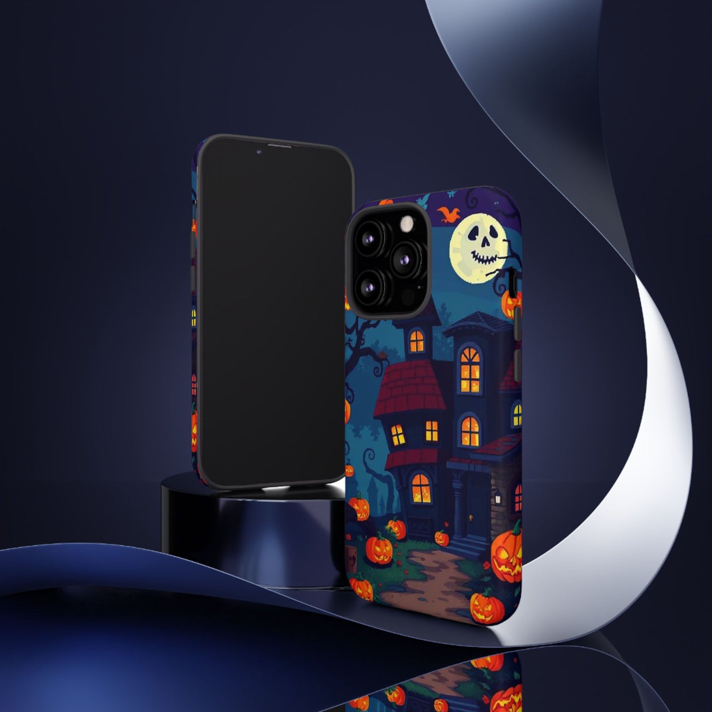Haunted House Halloween Phone Case – Spooky Jack-o’-Lantern Design