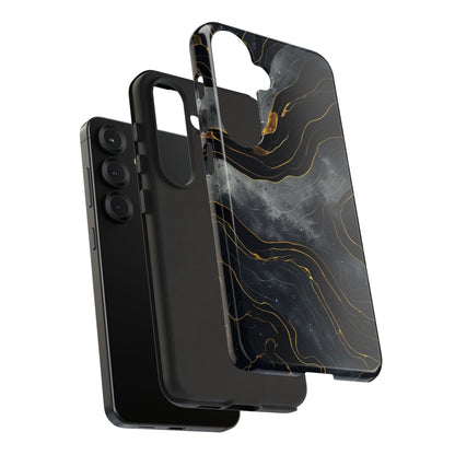 Phone Case Dark Elegance  with Gold Accents – Stylish & Protective Cover