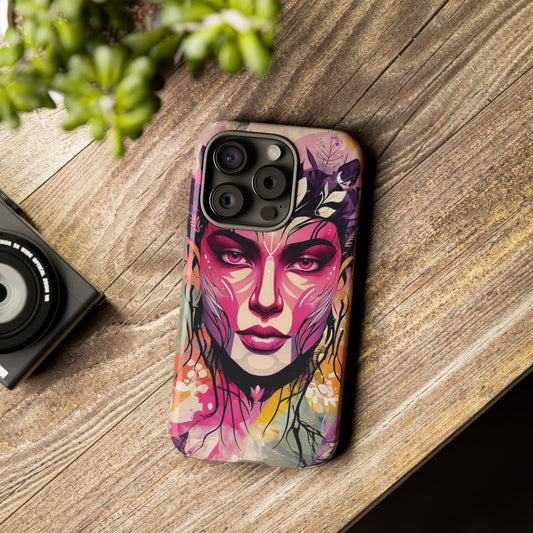 Phone Case Mystic Nature Goddess – Abstract Floral Art for iPhone