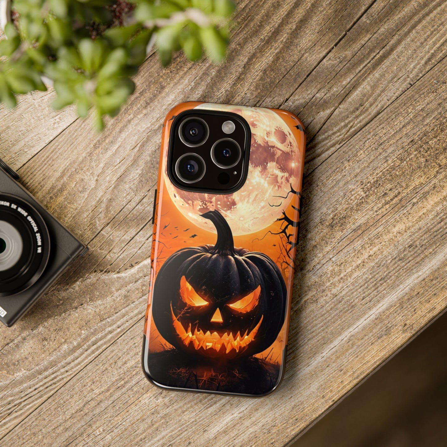 Halloween Pumpkin Phone Case – Haunted Night Scene Design