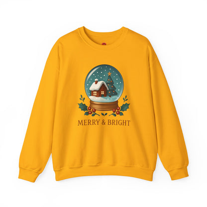 Christmas Merry and Bright Sweatshirt – Unisex Cozy Holiday Pullover, Soft Interior Crewneck