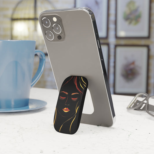 Elegant Woman Art Phone Stand – Minimalist Grip & Kickstand for iPhone & Samsung