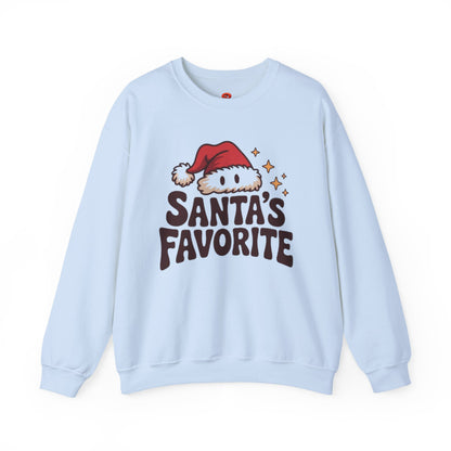 Santa’s Favorite Sweatshirt – Cozy Christmas Holiday Apparel | Festive Holiday Sweater for Men & Women | Perfect Christmas Gift