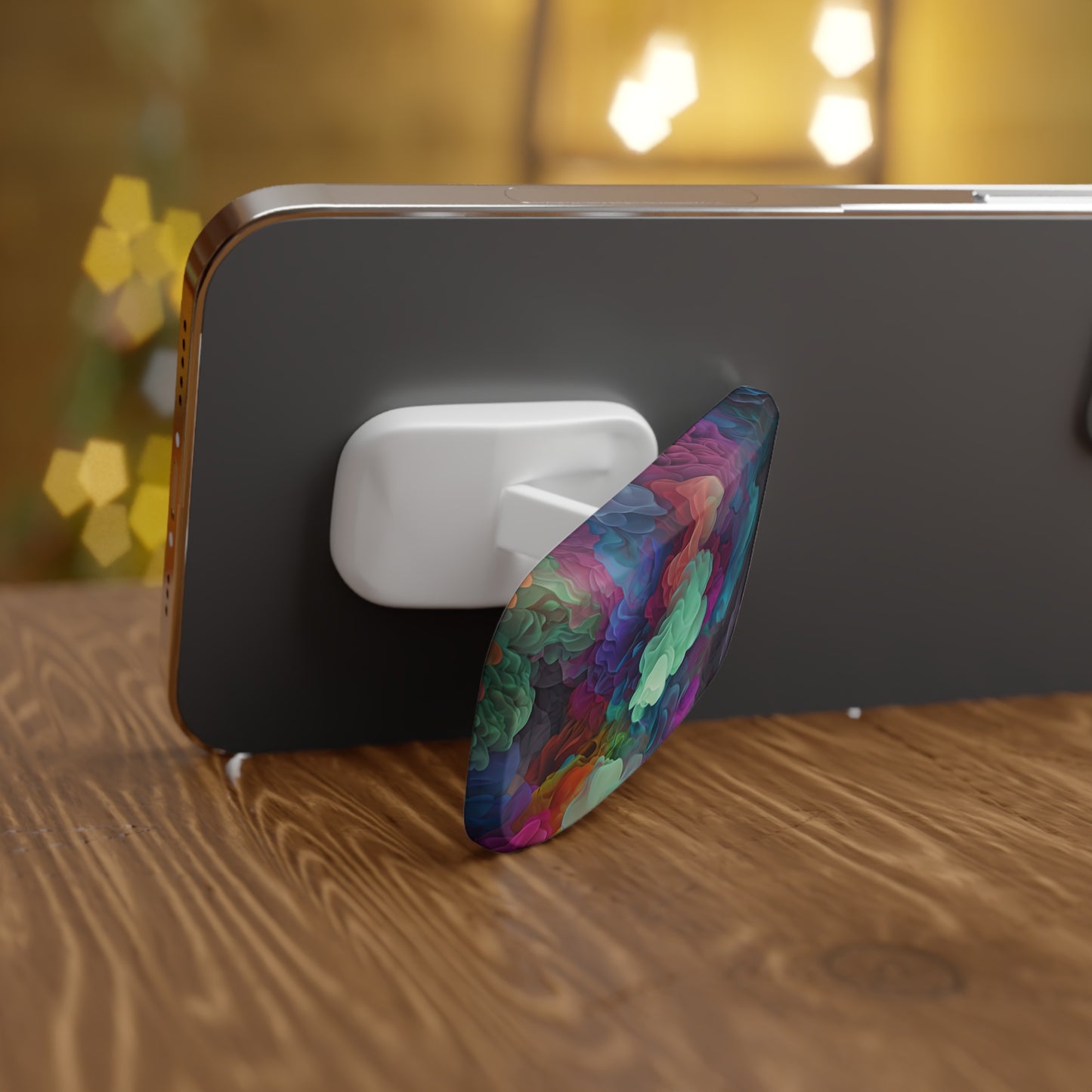 Colorful Abstract Swirl Phone Grip & Stand – Vibrant Cloud Design, Universal Phone Holder.