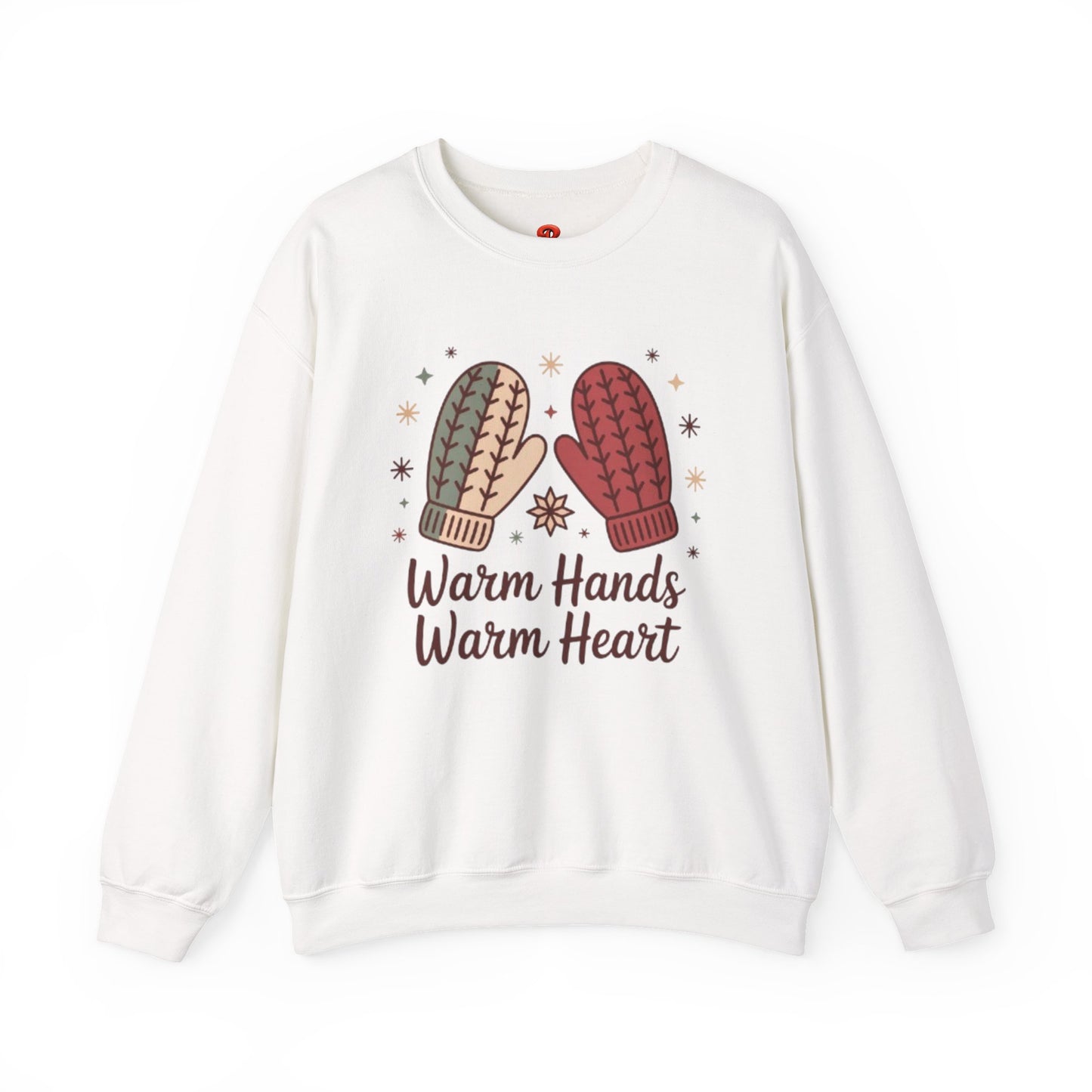 Warm Hands Warm Heart Sweatshirt – Cozy Mitten Design - Winter Sweatshirt