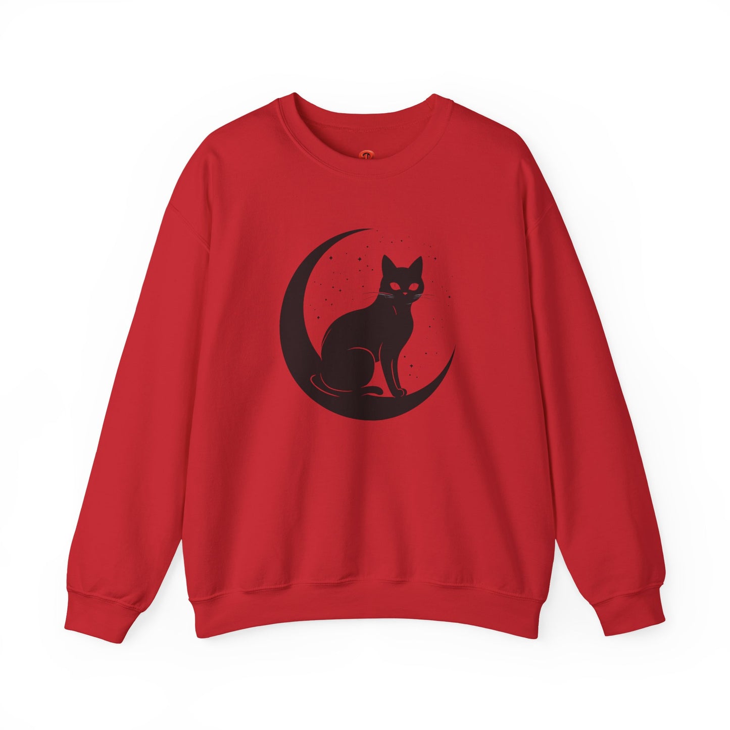 Mystical Cat Moon Crescent Tee - Celestial Black Cat Witchy Aesthetic Shirt