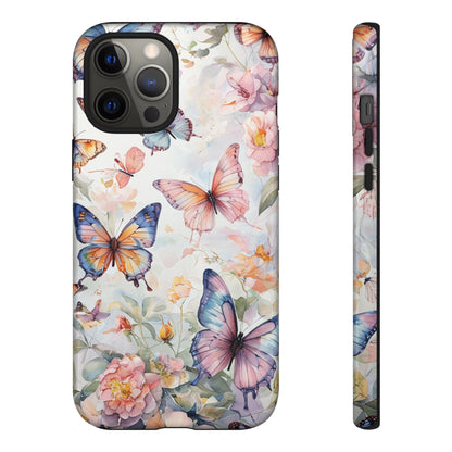 Phone Case Butterfly – Aesthetic Cute Floral Cover - Soft Pastel Butterfly Case