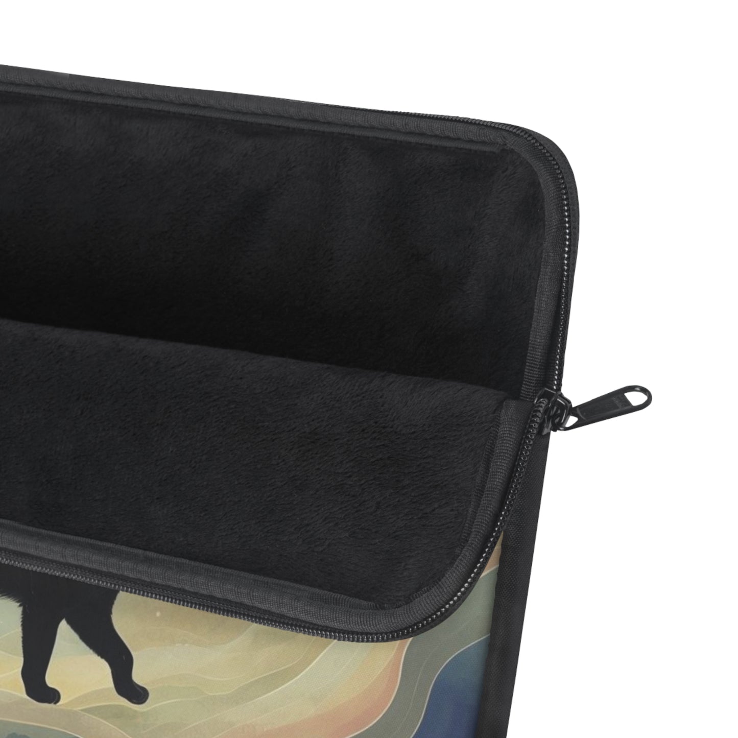 Black Cat Laptop Sleeve – 13" Protective Case with Cosmic Aesthetic Design