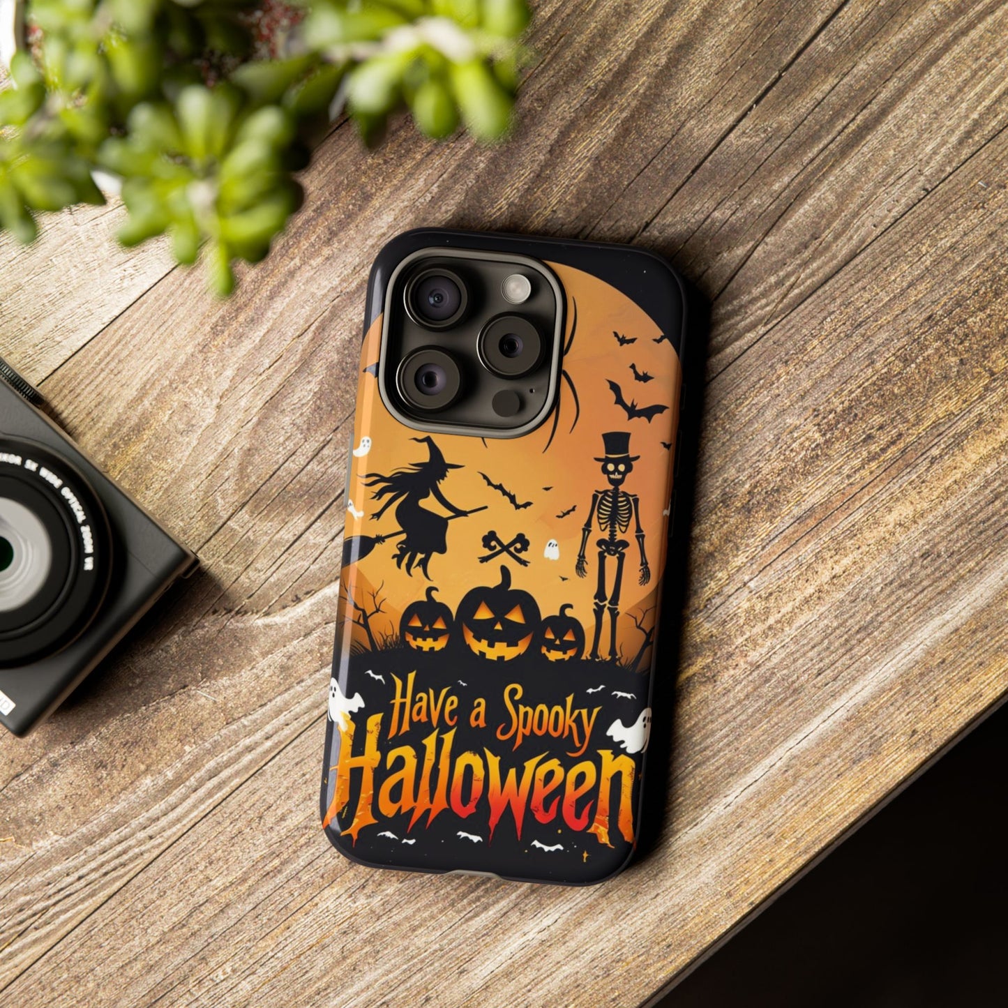 Halloween Phone Case with Jack-o'-Lanterns & Skeletons – Spooky & Stylish Protective Cover