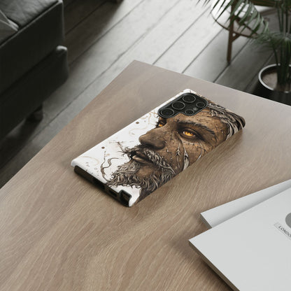 Phone Case Mystical Deity Portrait with Powerful Serene Expression and Ethereal Hues