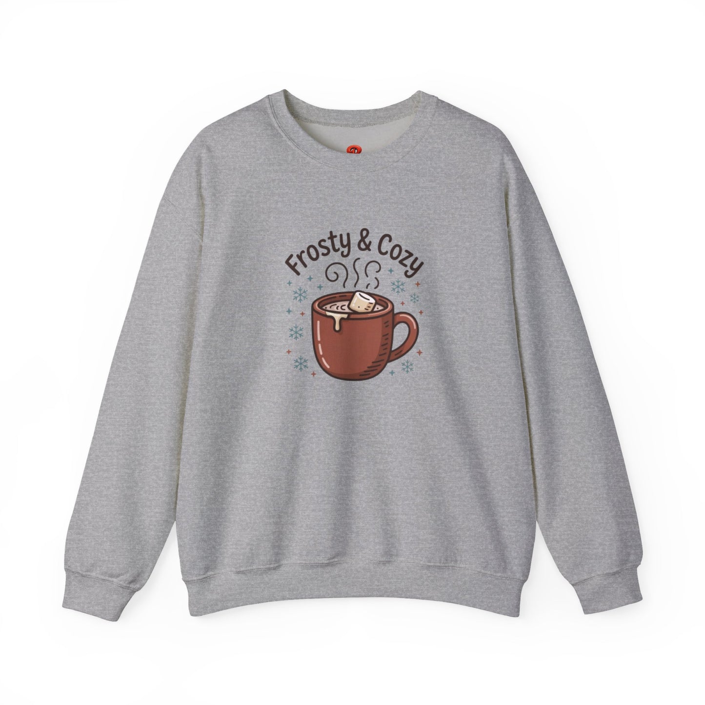Sweatshirt – Frosty & Cozy Winter Sweatshirt with Hot Chocolate Graphic, Warm Casual Pullover