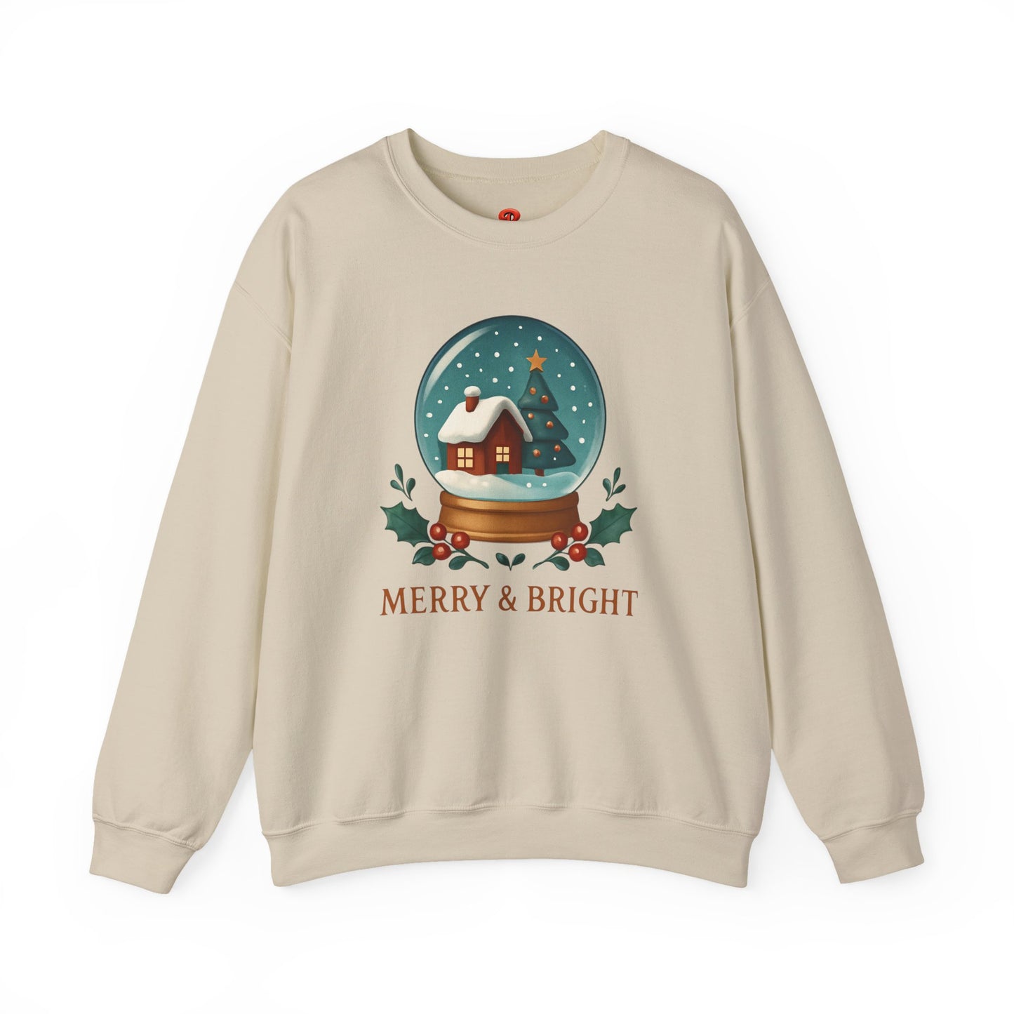 Christmas Merry and Bright Sweatshirt – Unisex Cozy Holiday Pullover, Soft Interior Crewneck